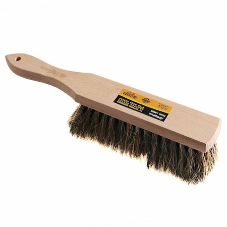 Big Horn Natural Horsehair Handheld Counter Duster with Wood Handle - 2" Head Width, 13" Overall Length 13020